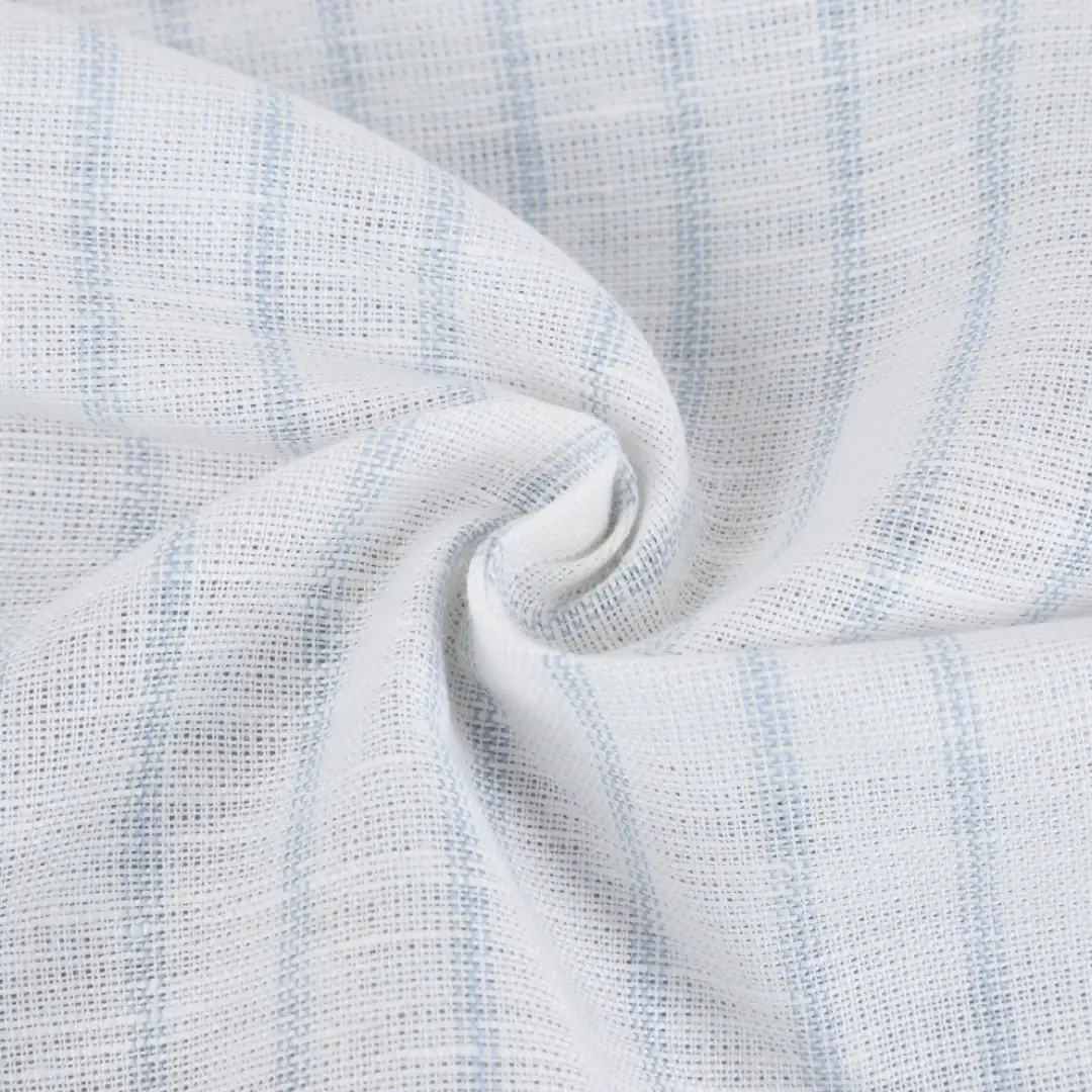 Bangladesh Fabric for Shirt,Crop Top,Skirt,Over Shirt Linen/Cotton YD Plain Natural Woven Fabric Linen Cotton YD STRIPE color buy from Bangladesh wholesaler bulk order at wholesale price free worldwide shipping Alibaba