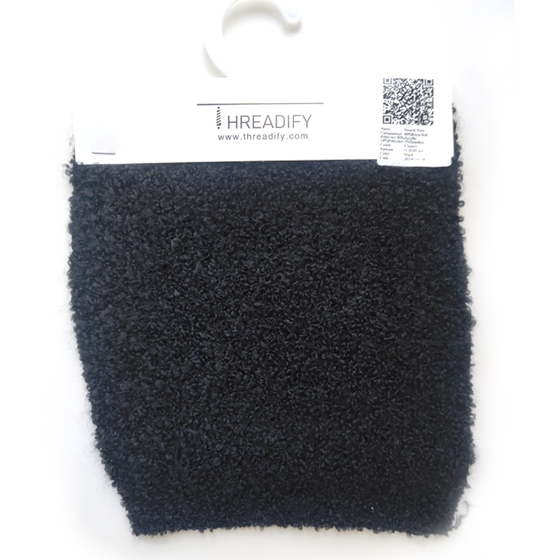 China Yarn for Hoodie  (Sweater),Polo T-shirt (Sweater), Full-Zipper Cardigan (Sweater) Boucle Yarn Fancy Yarn Recycled Polyester Acrylic Polyester Spandex Black color buy from China wholesaler bulk order at wholesale price free worldwide shipping Alibaba