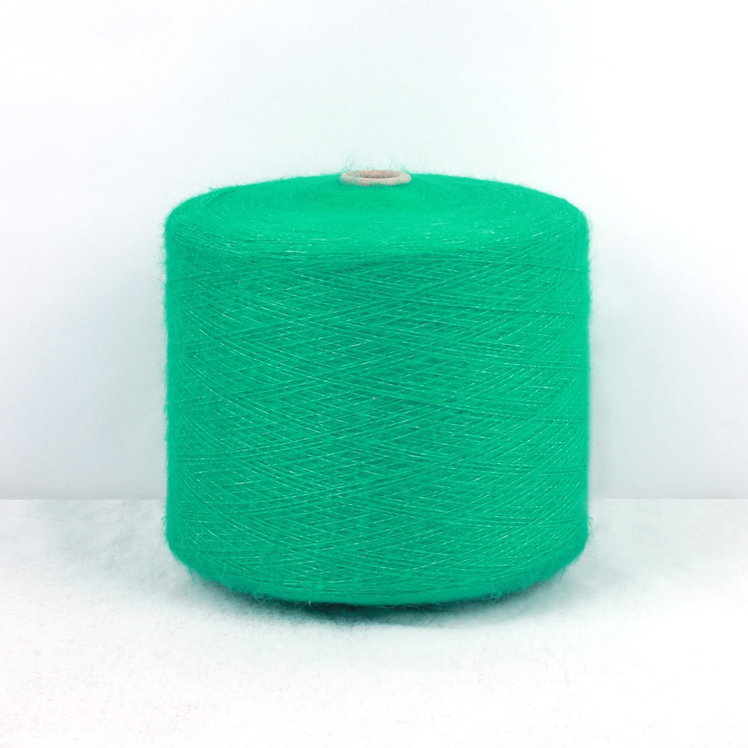 China Yarn for Open Cardigan (Sweater),Hoodie  (Sweater),Round Neck Pullover (Sweater) Mossy Yarn Fancy Yarn Recycled Polyester Spandex Green color buy from China wholesaler bulk order at wholesale price free worldwide shipping Alibaba