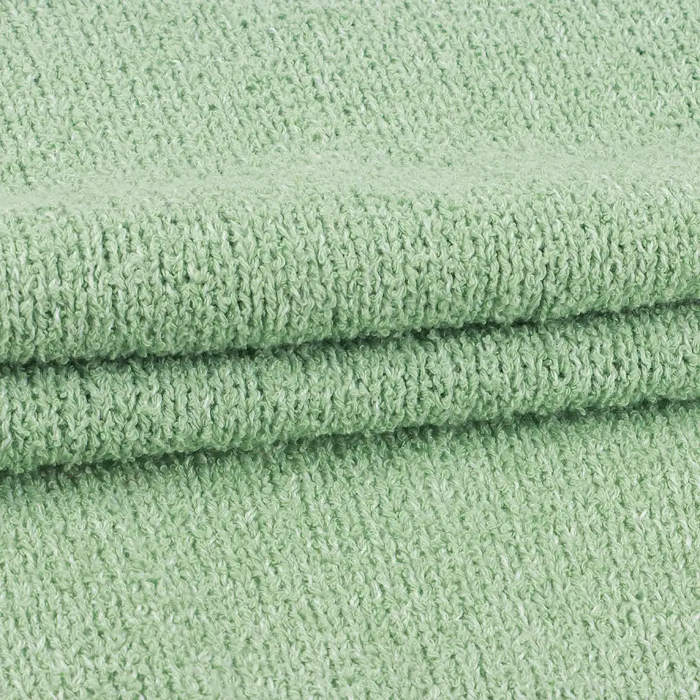 China Yarn for Ladies Vest (Sweater),Crop Top Pullover (Sweater),Dresses (Cardigan Button) (Sweater) Boucle Yarn Fancy Yarn Cotton Polyester green color buy from China wholesaler bulk order at wholesale price free worldwide shipping Alibaba