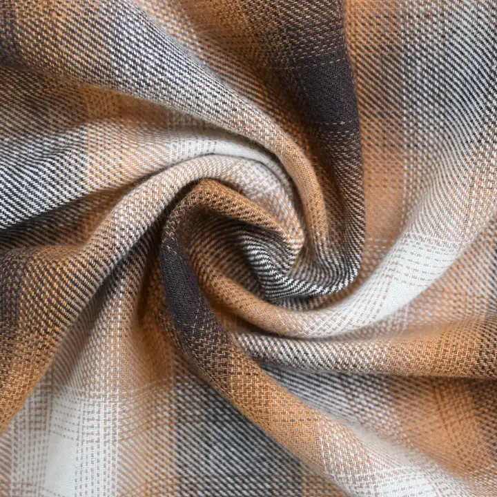 India Fabric for Shirt,Crop Top,Skirt,Over Shirt Cotton YD Flannel Natural Woven Fabric Cotton Beige color buy from India wholesaler bulk order at wholesale price free worldwide shipping Alibaba