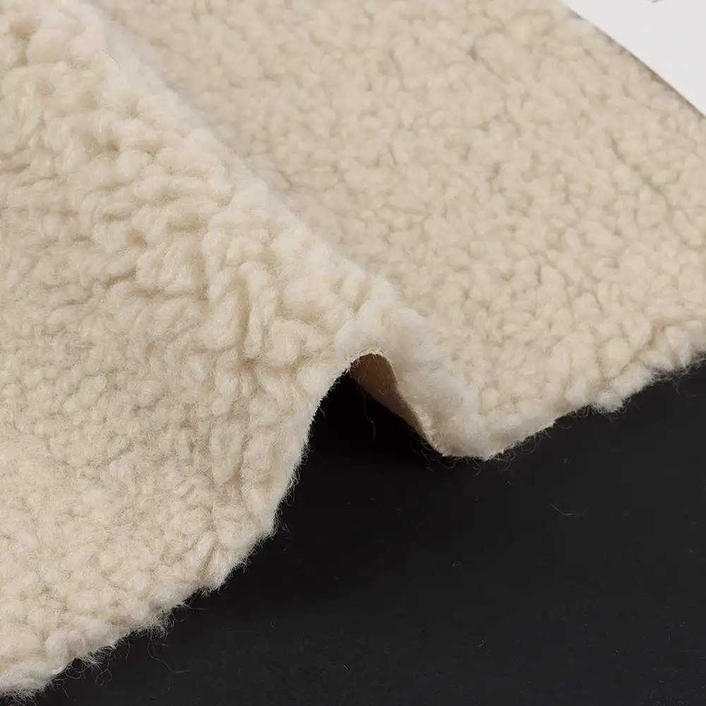 China Fabric for Hoodie,Sweatshirt Fleece Knit Fabric Polyester Beige color buy from China wholesaler bulk order at wholesale price free worldwide shipping Alibaba