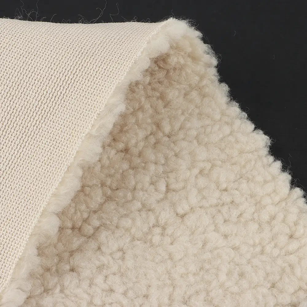China Fabric for Hoodie,Sweatshirt Fleece Knit Fabric Polyester Beige color buy from China wholesaler bulk order at wholesale price free worldwide shipping Alibaba