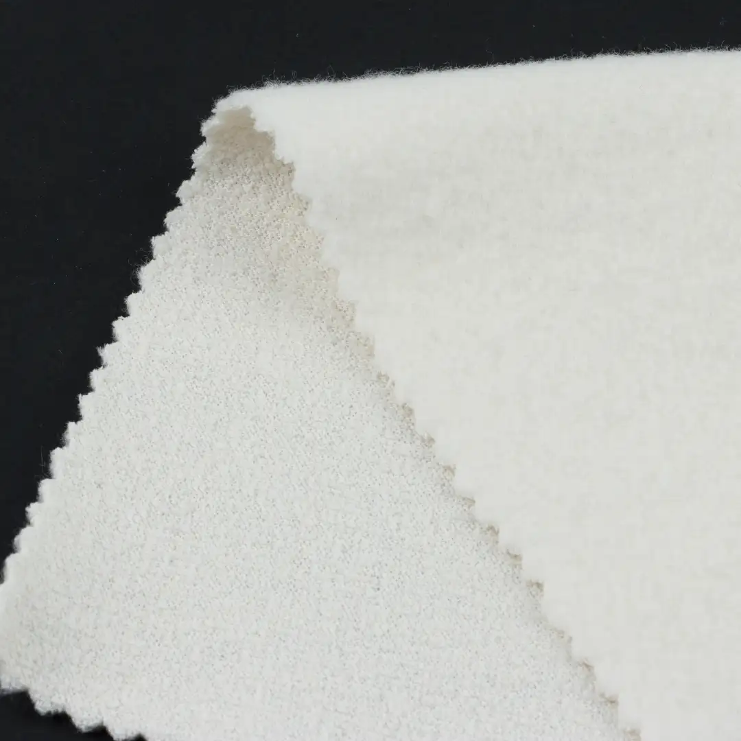 off-white color 100 cotton fleece fabric fleece knit fabric sweatshirt fleece fabric fleece fabric for winter