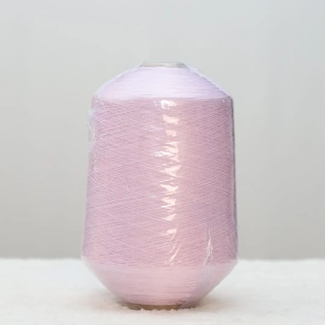 China Yarn for Ladies Vest (Sweater),Shirt Long Sleeve Button (Sweater),Shirt Long Sleeve Zipper (Sweater),Dresses (Cardigan Button) (Sweater) Double Twist Spun Regular Yarn Rayon Nylon Lavender color buy from China wholesaler bulk order at wholesale price free worldwide shipping Alibaba