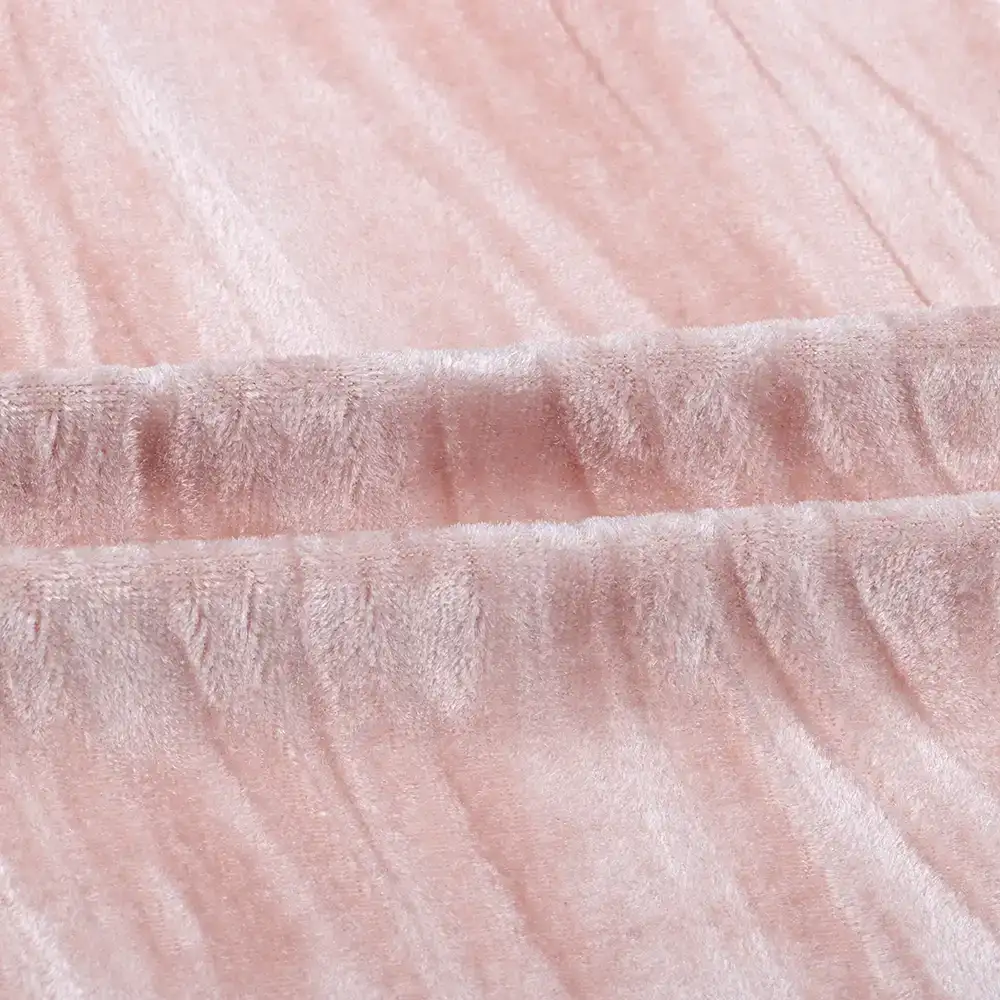 China Fabric for Blouse,Loungewear,Sweatshirt Velvet Knit Fabric Polyester Spandex PINK color buy from China wholesaler bulk order at wholesale price free worldwide shipping Alibaba