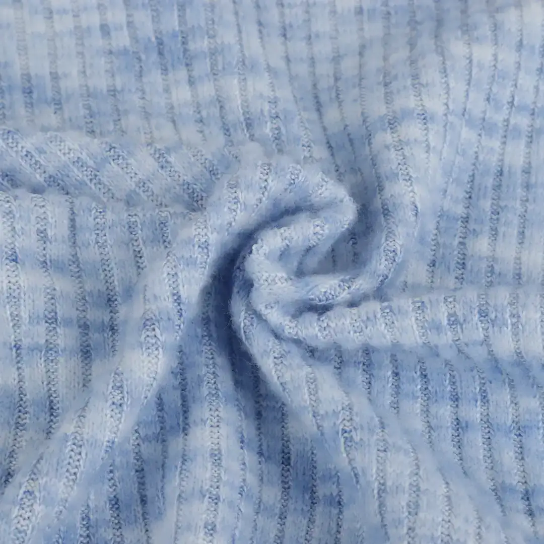 China Fabric for Polo Shirt,Crop Top,Hoodie   Rib Knit Fabric Polyester Spandex Blue color buy from China wholesaler bulk order at wholesale price free worldwide shipping Alibaba