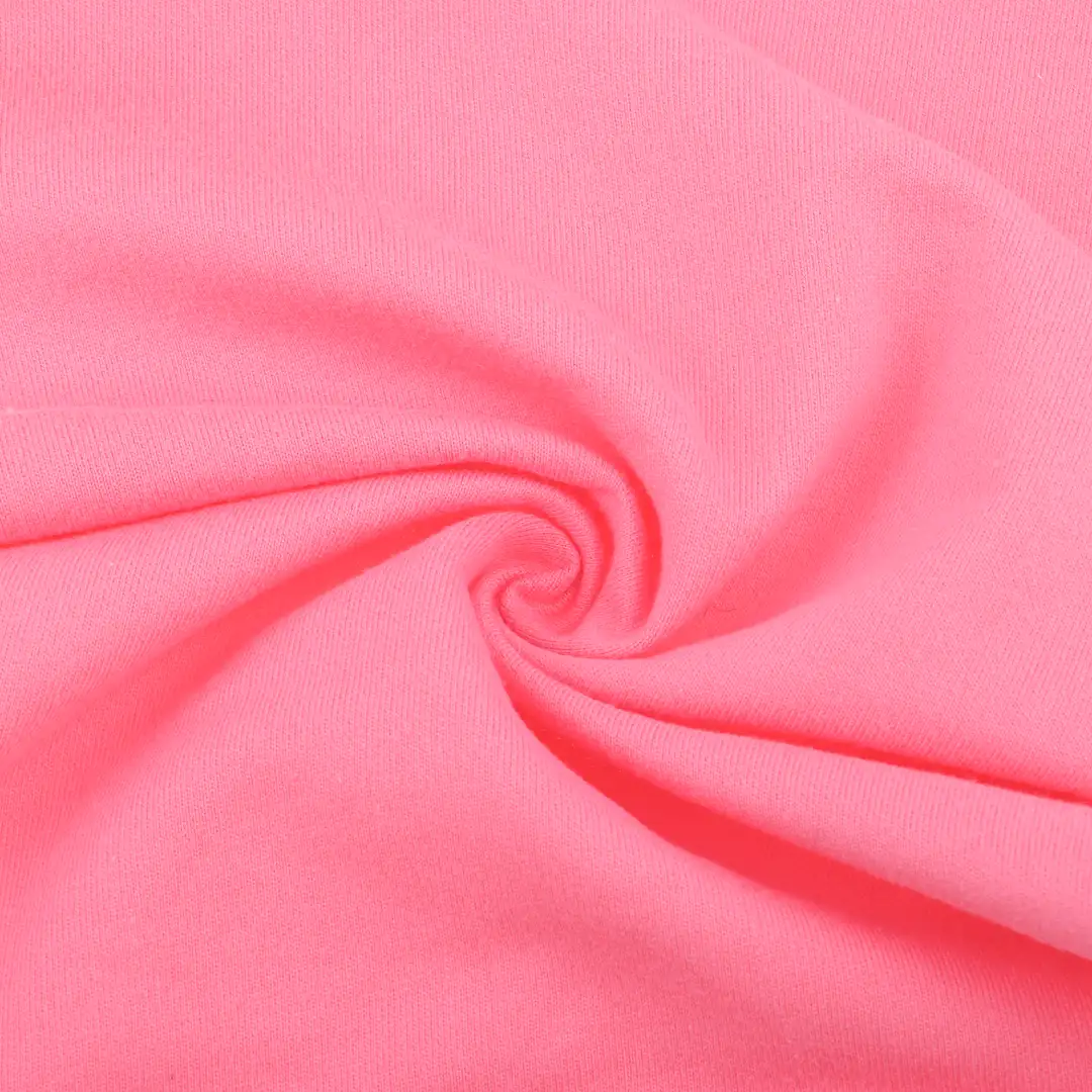 China Fabric for T-Shirt French Terry Knit Fabric Cotton Pink color buy from China wholesaler bulk order at wholesale price free worldwide shipping Alibaba