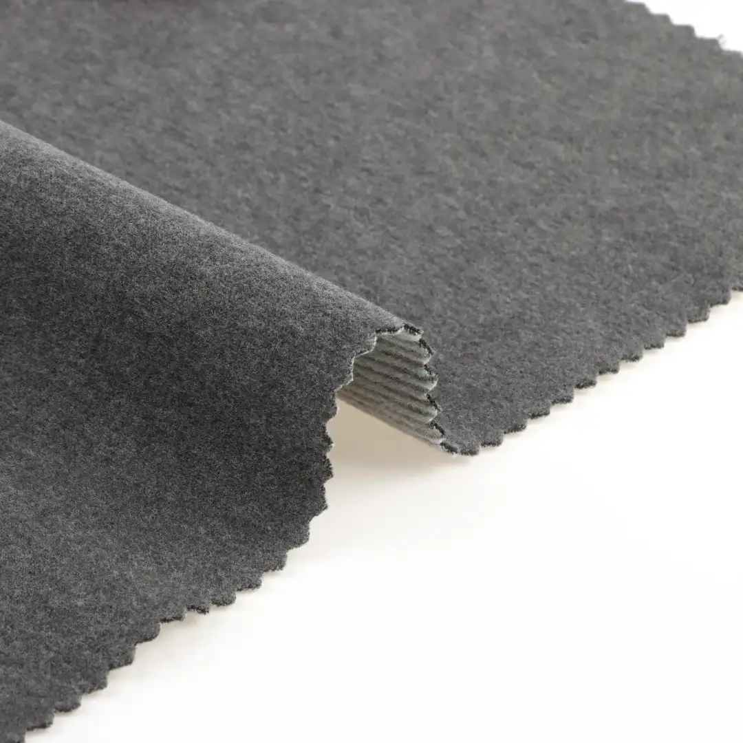 China Fabric for Jogger,Loungewear,Tracksuits Double-side fleece Knit Fabric Polyester Spandex Gray color buy from China wholesaler bulk order at wholesale price free worldwide shipping Alibaba