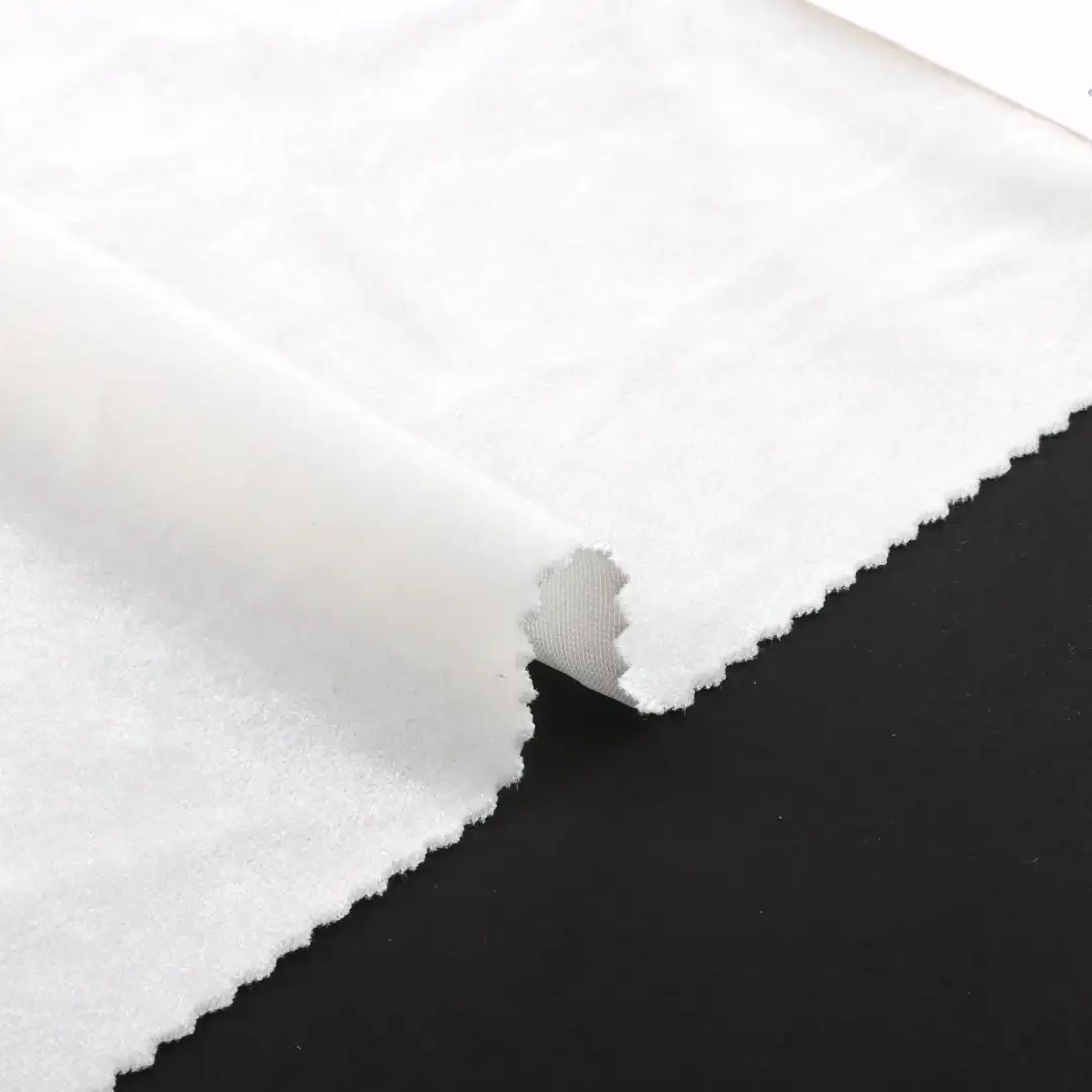 China Fabric for Crop Top,Loungewear Fleece Knit Fabric Polyester Spandex white color buy from China wholesaler bulk order at wholesale price free worldwide shipping Alibaba