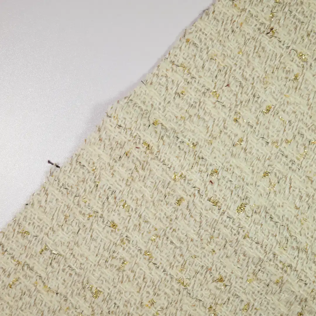 China Fabric for Skirt,Suit Chanel-Style Fabric Woolen Wool Polyester Beige color buy from China wholesaler bulk order at wholesale price free worldwide shipping Alibaba