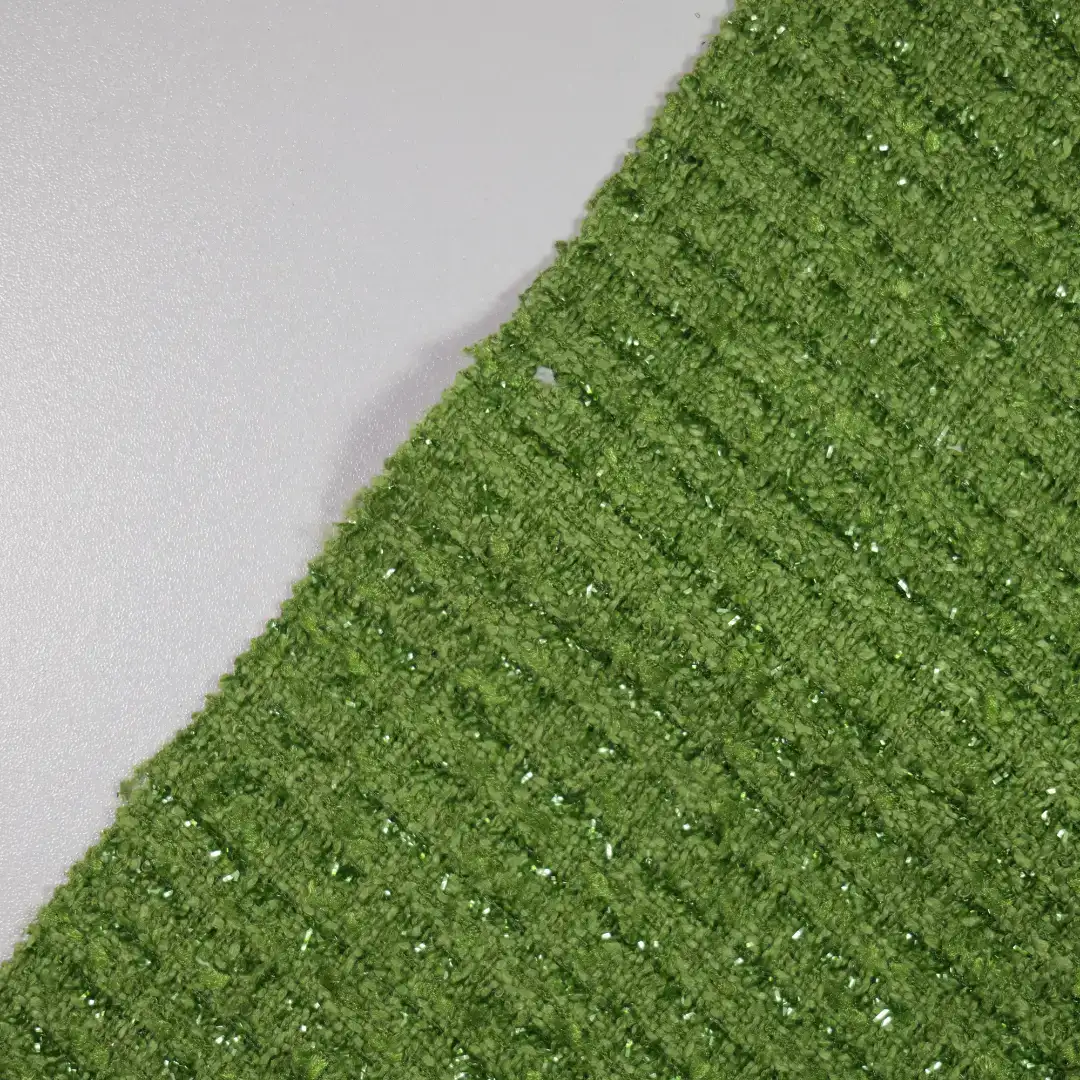 China Fabric for Jackets,Skirt,Suit,Uniform Chanel-Style Fabric Woolen Polyester Green color buy from China wholesaler bulk order at wholesale price free worldwide shipping Alibaba