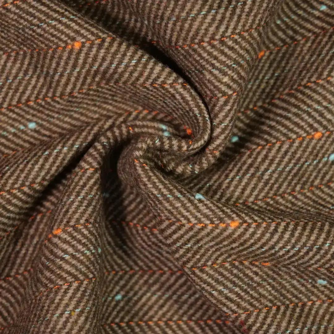 China Fabric for Trench Coat,Suit Chanel-Style Fabric Woolen Wool Polyester Brown color buy from China wholesaler bulk order at wholesale price free worldwide shipping Alibaba