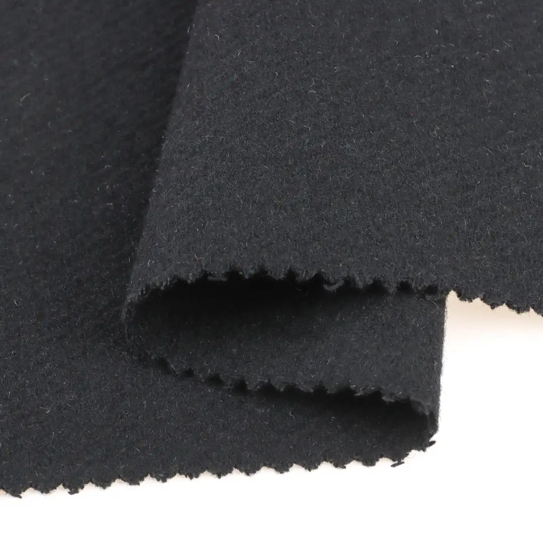 China Fabric for Trench Coat,Overcoat Melton Woolen Wool Polyester Other BLACK color buy from China wholesaler bulk order at wholesale price free worldwide shipping Alibaba
