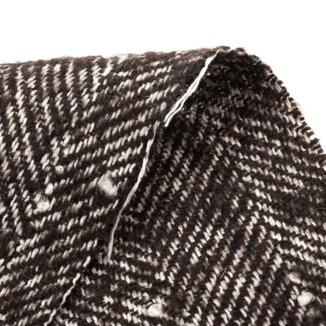 China Fabric for Jackets,Blazer,Overcoat,Skirt  Woolen Herringbone Woolen Polyester Wool brown-white color buy from China wholesaler bulk order at wholesale price free worldwide shipping Alibaba