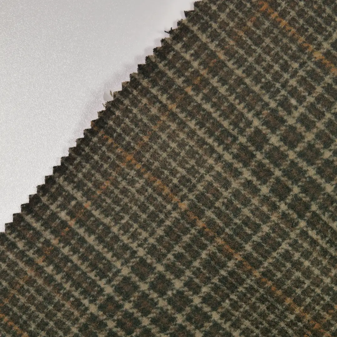 China Fabric for Trench Coat,Overcoat Woolen Jacquard Woolen Recycled Polyester Chemical Fiber brown color buy from China wholesaler bulk order at wholesale price free worldwide shipping Alibaba