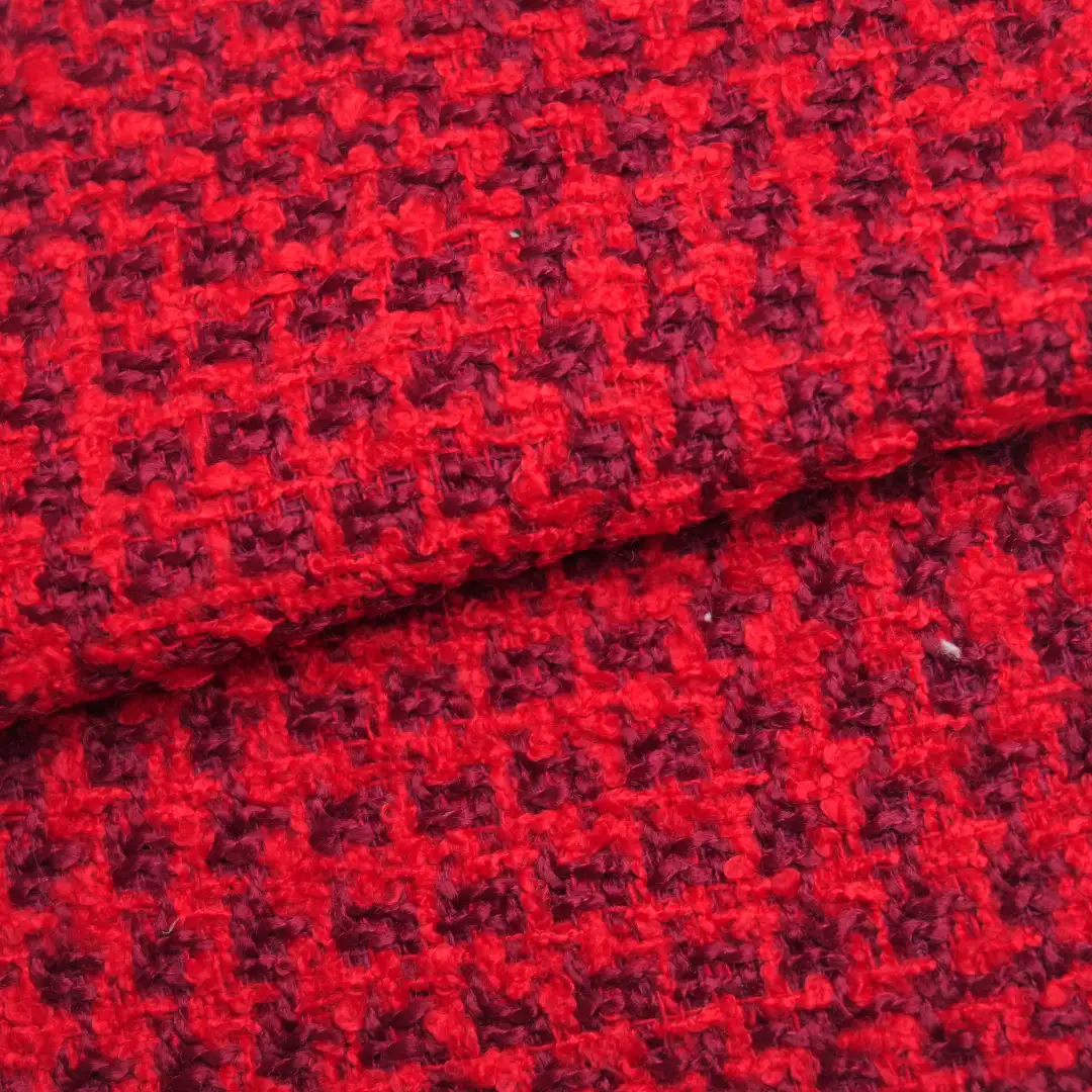 China Fabric for Trench Coat,Overcoat Woolen Jacquard Woolen Polyester RED color buy from China wholesaler bulk order at wholesale price free worldwide shipping Alibaba