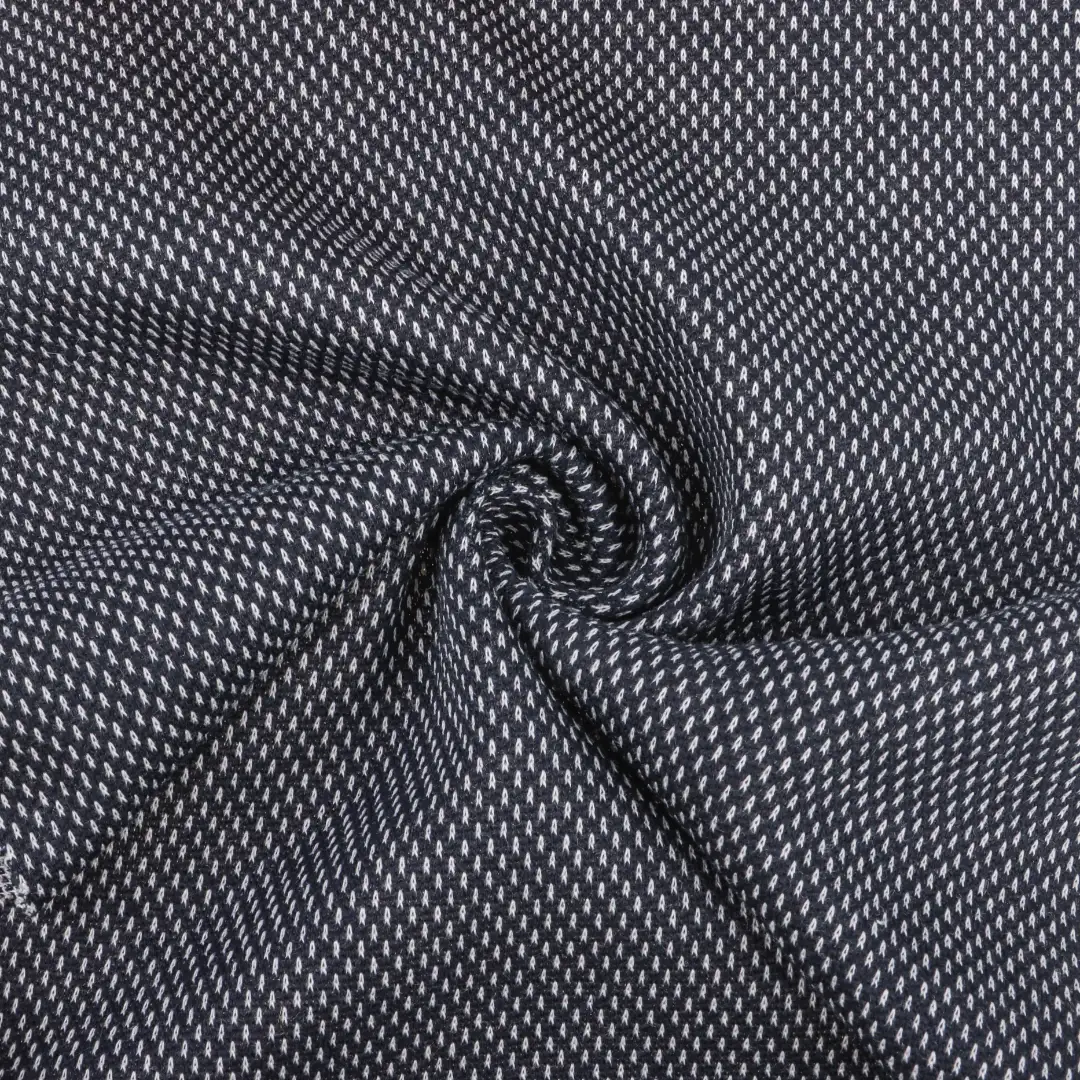 China Fabric for Polo Shirt,Crop Top,Sweatshirt Jacquard Knit Fabric Polyester Rayon Spandex Blue and white color buy from China wholesaler bulk order at wholesale price free worldwide shipping Alibaba