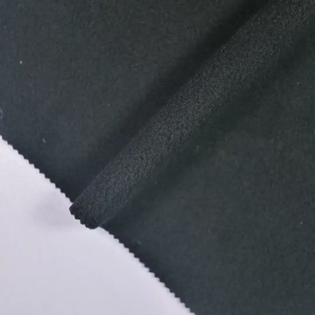 China Fabric for Hoodie,Trench Coat,Hoodie  (Sweater),Kids Doll Collar A-Line Short Coat Polar Fleece Knit Fabric Polyester black color buy from China wholesaler bulk order at wholesale price free worldwide shipping Alibaba