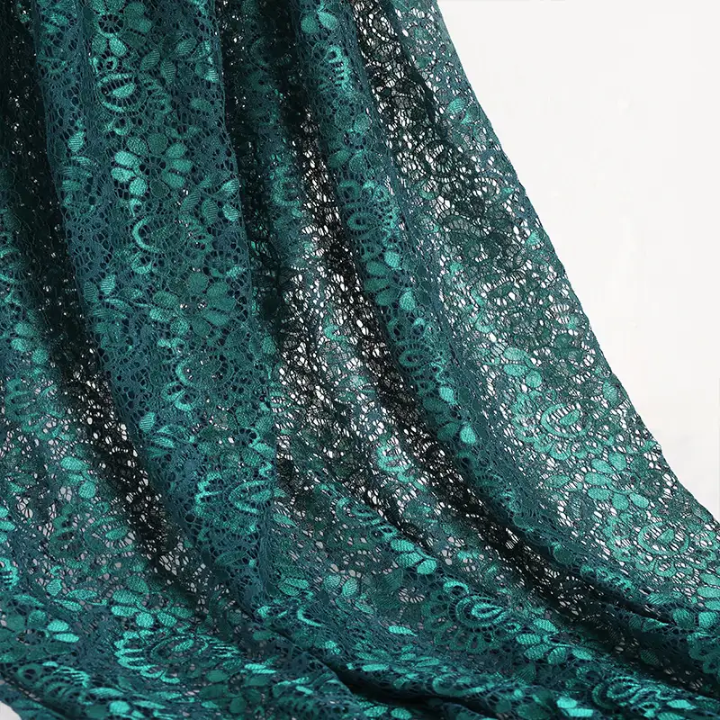 China Fabric for Blouse,Skirt,Skirt  Lace Knit Fabric Nylon Polyester green color buy from China wholesaler bulk order at wholesale price free worldwide shipping Alibaba