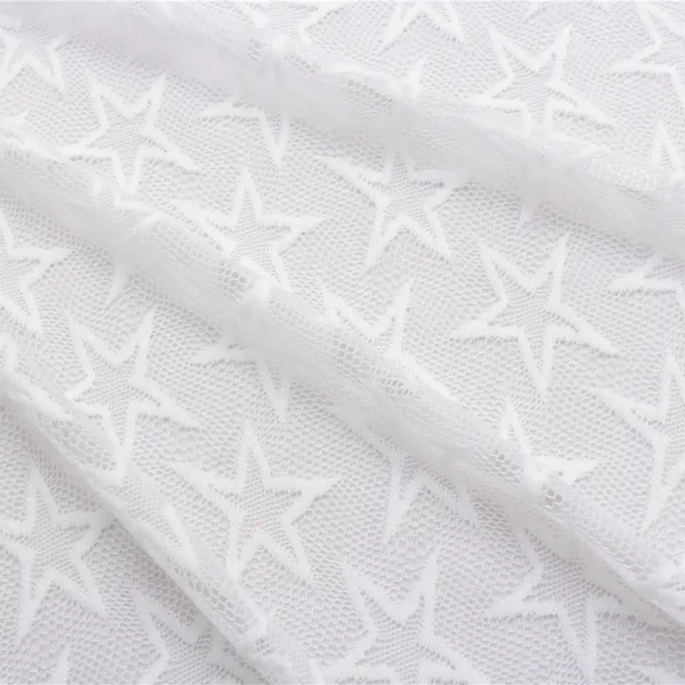 China Fabric for Blouse,Skirt,T-shirt ,Skirt  Lace Knit Fabric Nylon Spandex white color buy from China wholesaler bulk order at wholesale price free worldwide shipping Alibaba