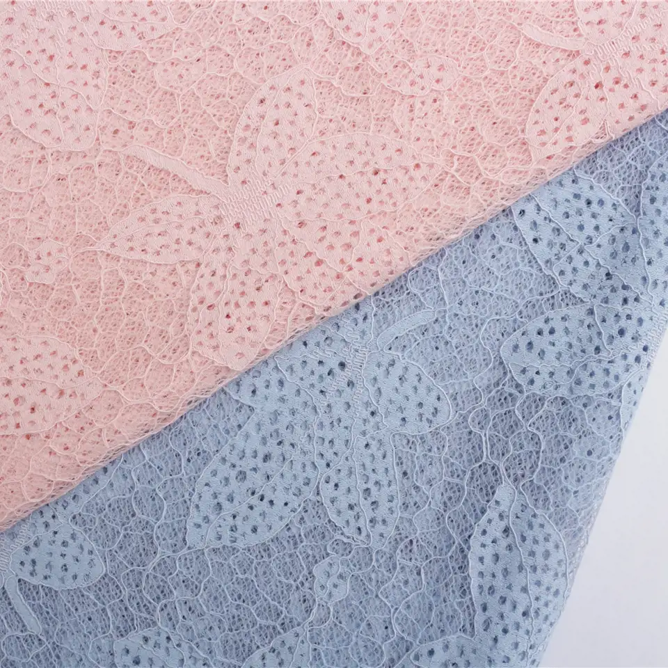 China Fabric for Shirt,T-Shirt,Blouse,Skirt,Skirt  Lace Knit Fabric Cotton Nylon Rayon blue color buy from China wholesaler bulk order at wholesale price free worldwide shipping Alibaba