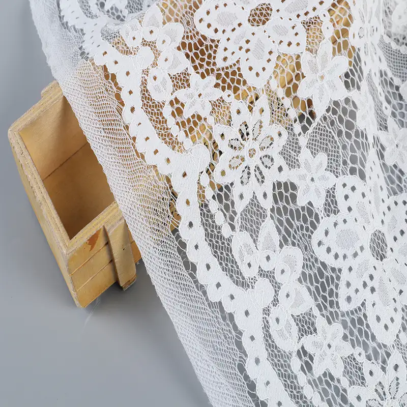 China Fabric for Blouse,Skirt,Skirt  Lace Knit Fabric Nylon Cotton Rayon white color buy from China wholesaler bulk order at wholesale price free worldwide shipping Alibaba