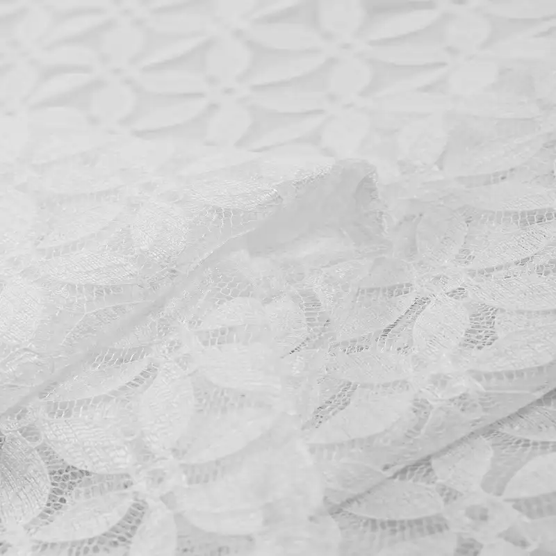 China Fabric for Shirt,Blouse,Skirt,Skirt  Lace Knit Fabric Polyester Spandex white color buy from China wholesaler bulk order at wholesale price free worldwide shipping Alibaba