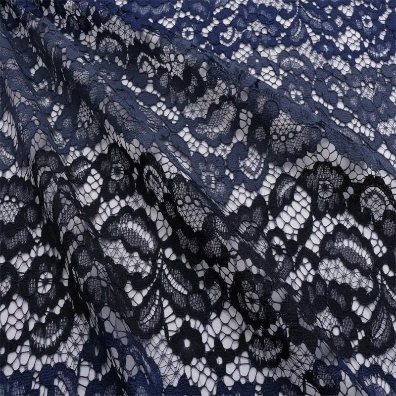 China Fabric for Shirt,Blouse,Skirt,Skirt  Lace Knit Fabric Polyester black color buy from China wholesaler bulk order at wholesale price free worldwide shipping Alibaba