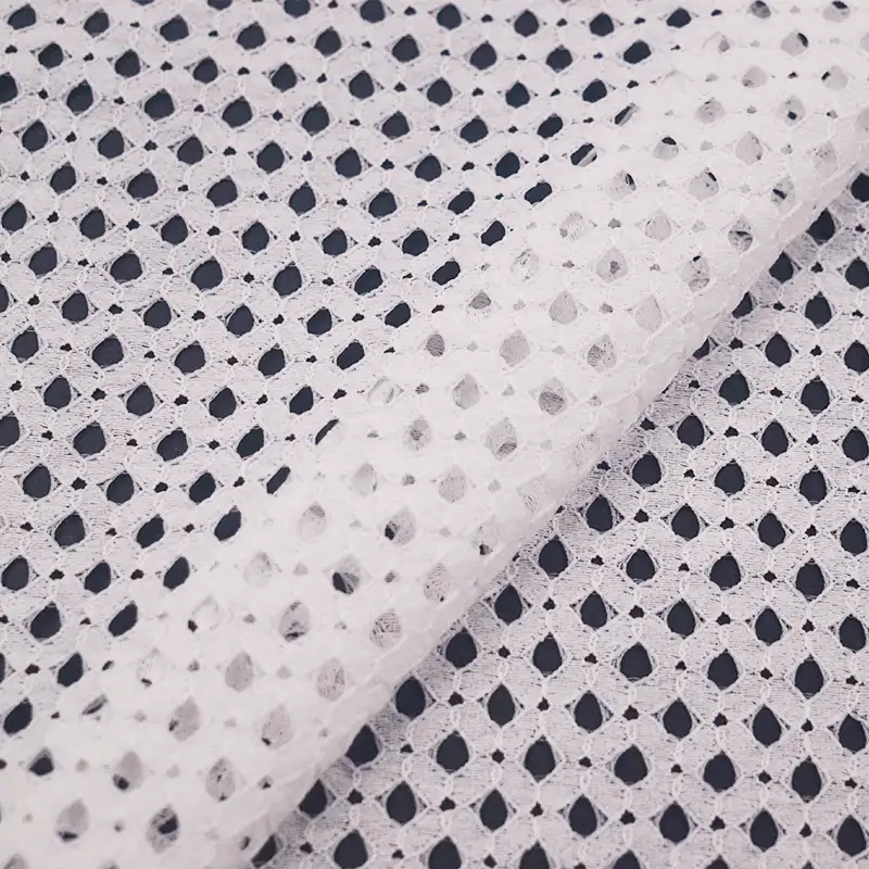 China Fabric for Blouse,Skirt,Shirt Long Sleeve Button ,Dresses (Pullover) ,Skirt  Lace Knit Fabric Cotton Nylon white color buy from China wholesaler bulk order at wholesale price free worldwide shipping Alibaba