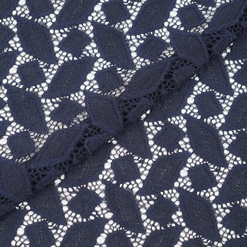 China Fabric for Blouse,Skirt,Shirt Long Sleeve Button ,Dresses (Cardigan Button) ,Skirt  Lace Knit Fabric Nylon Spandex blue color buy from China wholesaler bulk order at wholesale price free worldwide shipping Alibaba