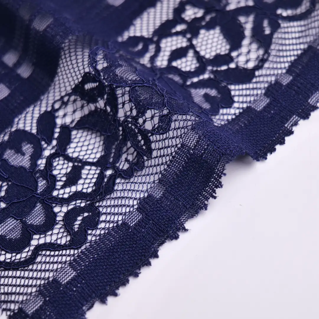 China Fabric for Blouse,Skirt,Shirt Half Sleeve Zipper ,Dresses (Pullover)  Lace Knit Fabric Cotton Nylon blue color buy from China wholesaler bulk order at wholesale price free worldwide shipping Alibaba
