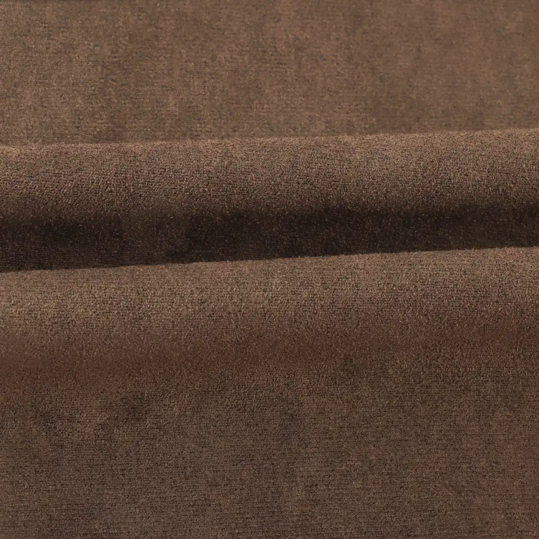 China Fabric for Jackets,Trench Coat,Overcoat,Waist coat Suede Knit Fabric Polyester Spandex sepia color buy from China wholesaler bulk order at wholesale price free worldwide shipping Alibaba