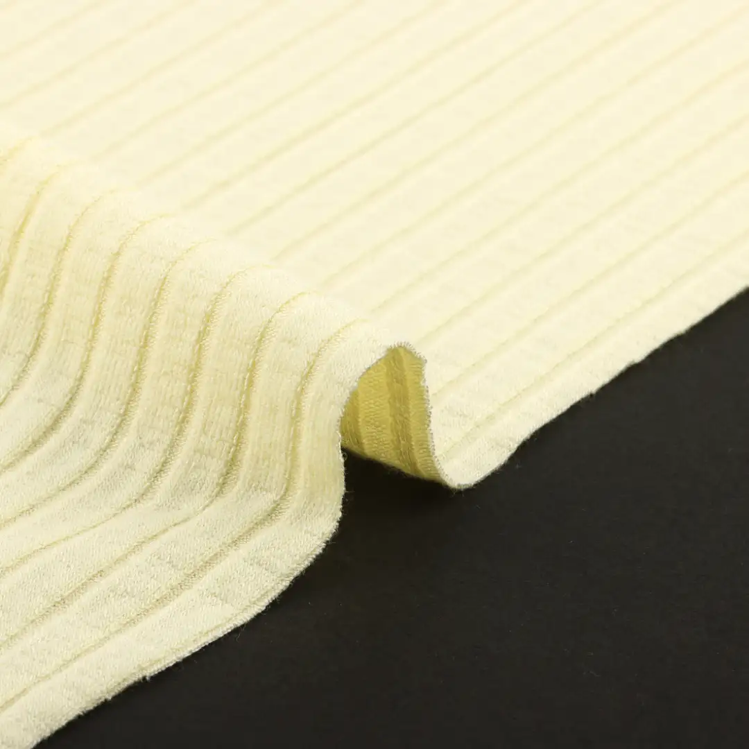 China Fabric for T-Shirt Rib Knit Fabric Rayon Spandex yellow color buy from China wholesaler bulk order at wholesale price free worldwide shipping Alibaba