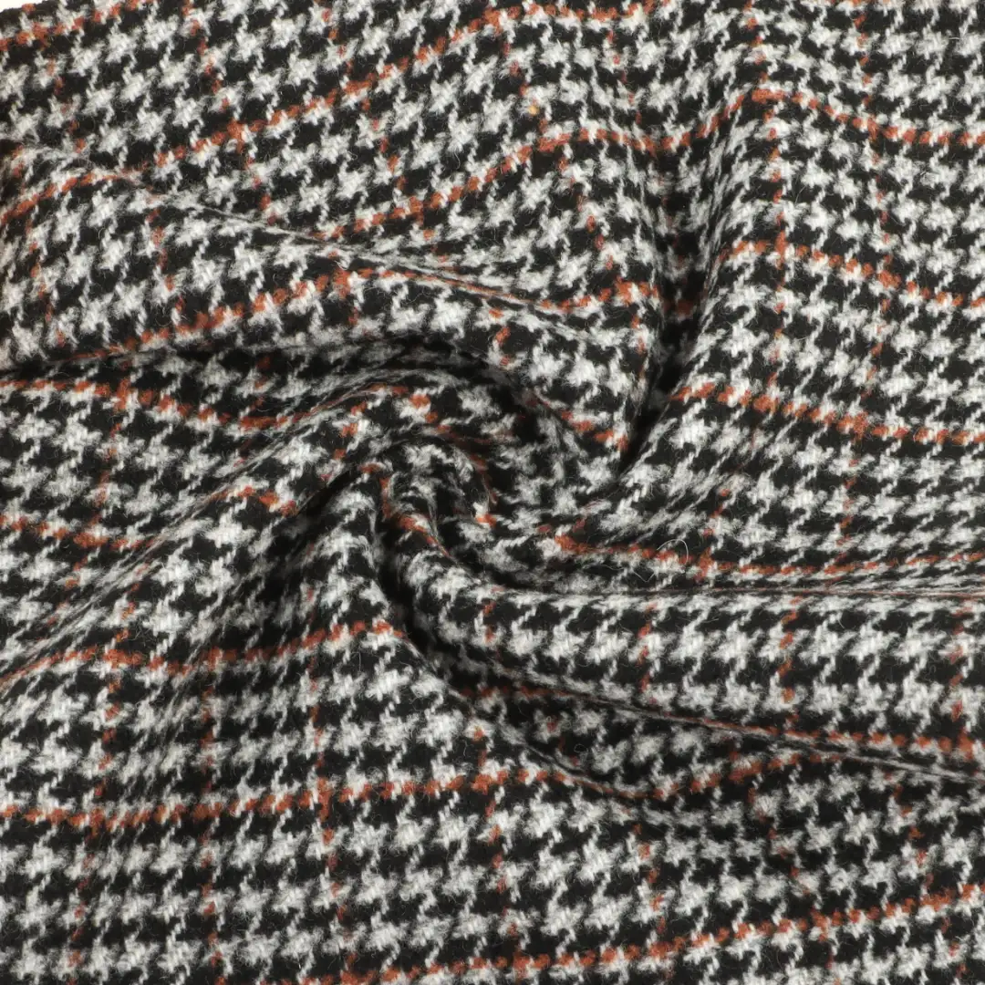 China Fabric for Jackets,Overcoat,Skirt ,Waist coat Woolen Tweed Woolen Other Wool houndstooth color buy from China wholesaler bulk order at wholesale price free worldwide shipping Alibaba
