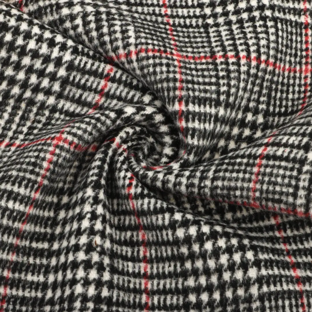 China Fabric for Jackets,Overcoat,Skirt ,Open Waistcoat Woolen Overcoat Woolen Other houndstooth color buy from China wholesaler bulk order at wholesale price free worldwide shipping Alibaba