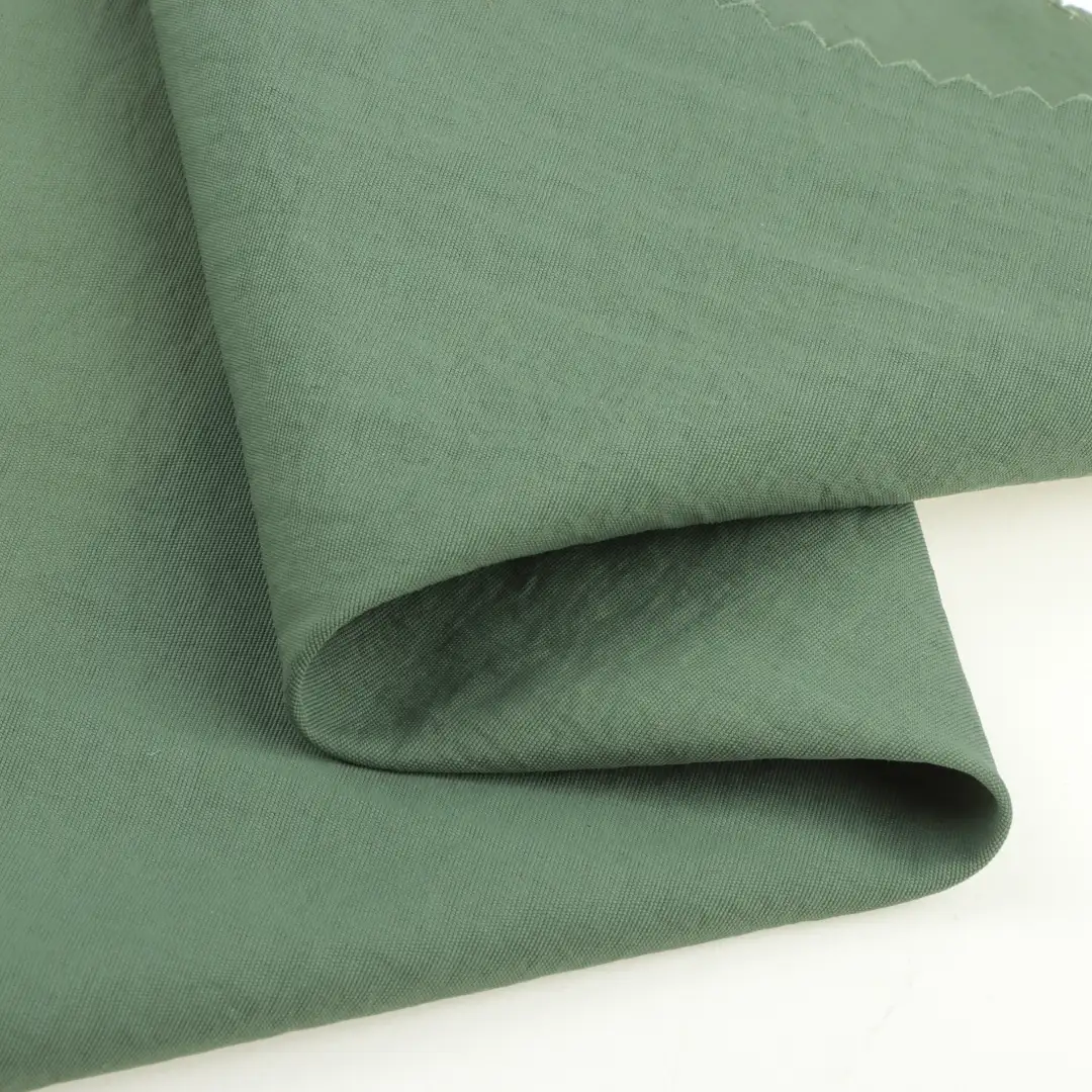 China Fabric for Skirt,Jogger,Light Jacket Nylon Crepe Synthetic Woven Fabric Nylon Green color buy from China wholesaler bulk order at wholesale price free worldwide shipping Alibaba