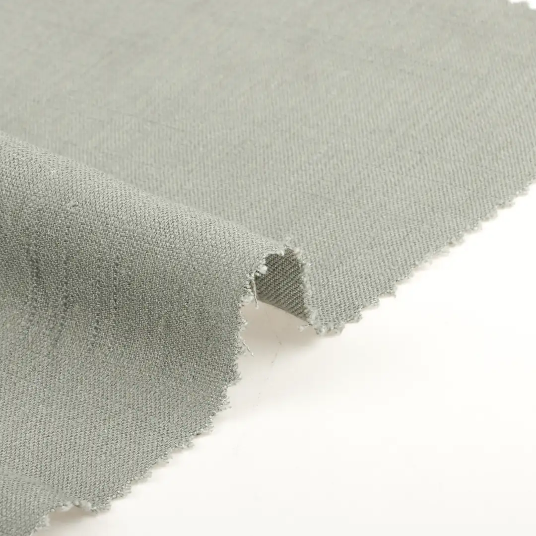 China Fabric for Skirt,Shorts,Uniform,Skirt ,Wide Leg Trousers Linen/Rayon YD Plain Natural Woven Fabric Rayon Linen Green color buy from China wholesaler bulk order at wholesale price free worldwide shipping Alibaba