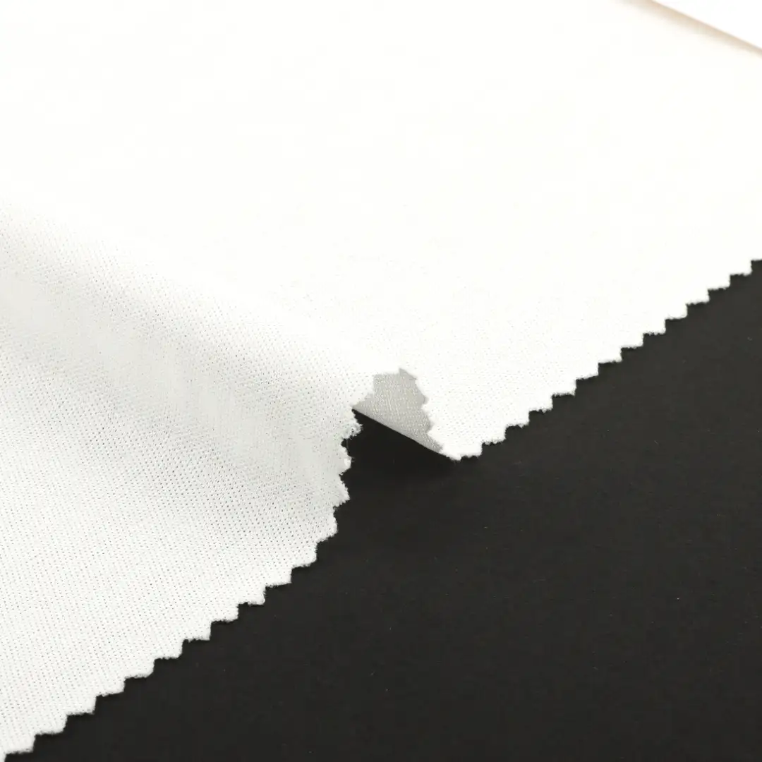 China Fabric for Polo Shirt,T-shirt ,Skirt ,Loungewear,Tracksuits Single Jersey Knit Fabric Polyester white color buy from China wholesaler bulk order at wholesale price free worldwide shipping Alibaba