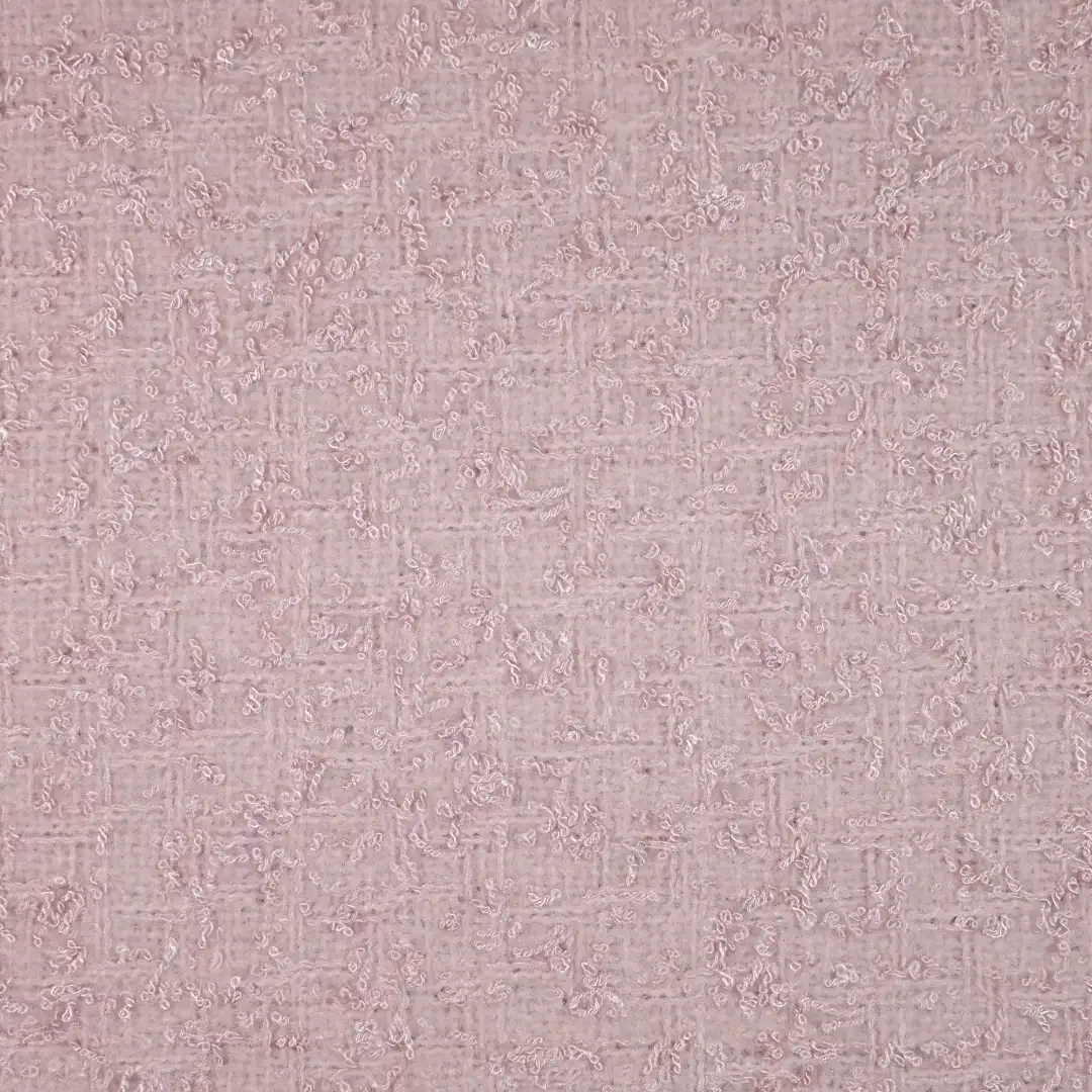 China Fabric for Overcoat,Suit,Skirt ,Ruffle Tier Mini Skirt Chanel-Style Fabric Woolen Polyester Pink color buy from China wholesaler bulk order at wholesale price free worldwide shipping Alibaba