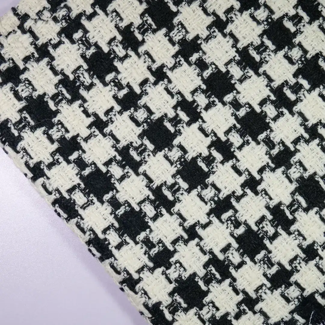 China Fabric for Suit,Skirt ,Fringe Jacket,Double-Breasted Coat Chanel-Style Fabric Woolen Polyester Black color buy from China wholesaler bulk order at wholesale price free worldwide shipping Alibaba