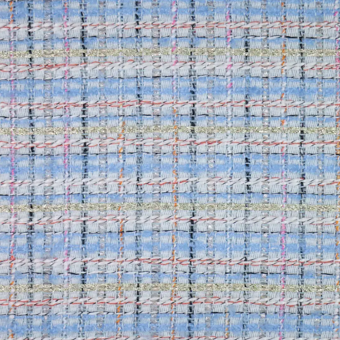 China Fabric for Jackets,Blazer,Skirt  Chanel-Style Fabric Woolen Polyester Blue color buy from China wholesaler bulk order at wholesale price free worldwide shipping Alibaba