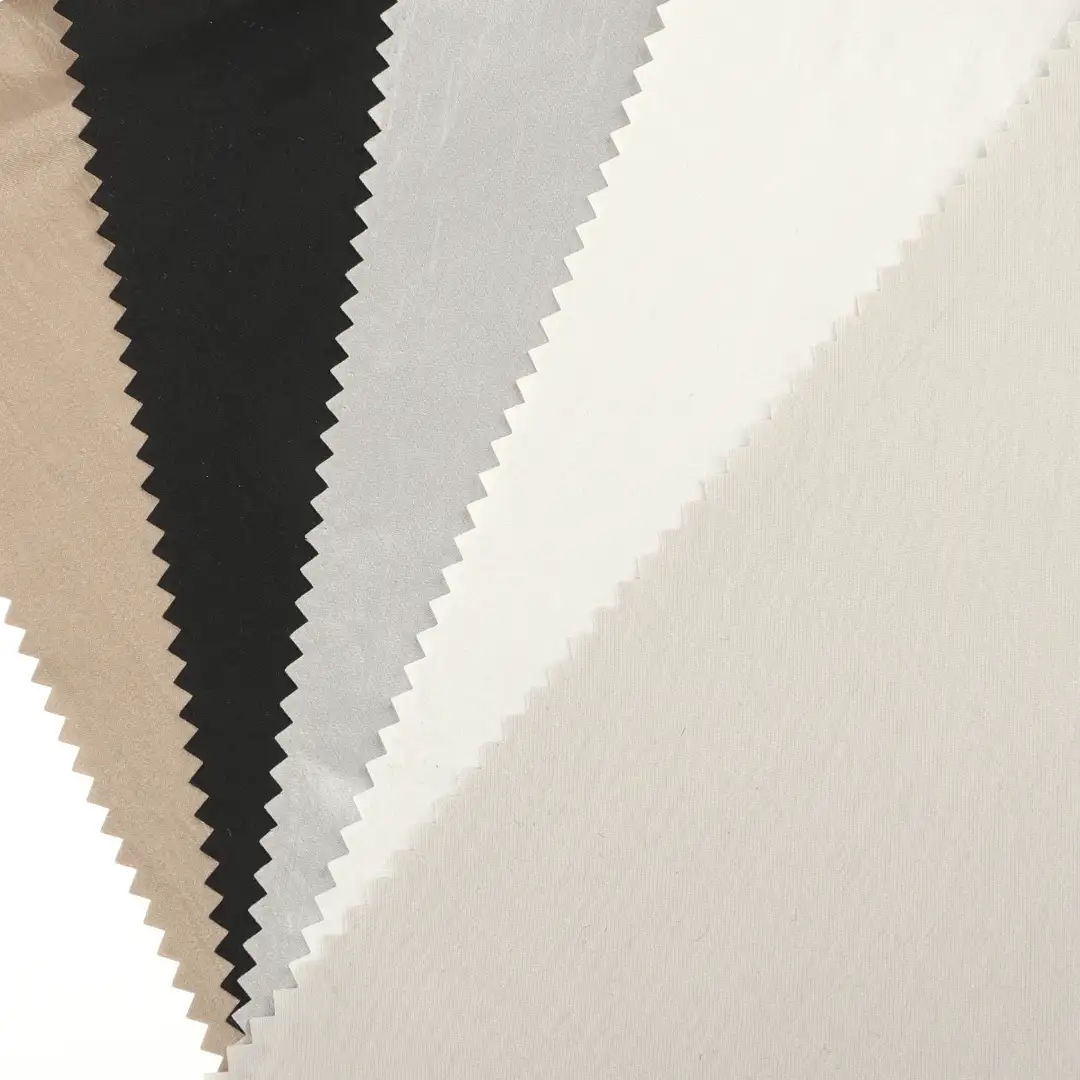 China Fabric for Down Jacket,Rain Coat,Ski Suits Nylon Taffeta Synthetic Woven Fabric Nylon Silvery Beige Brown Black White color buy from China wholesaler bulk order at wholesale price free worldwide shipping Alibaba
