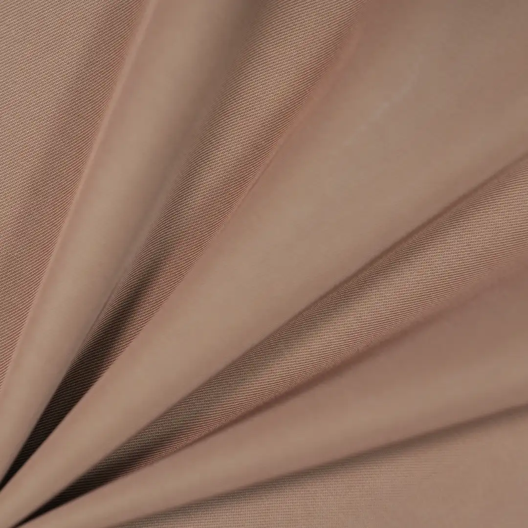 China Fabric for Blazer,Trench Coat TC Twill Woven Blended Fabric Polyester BCI Cotton brown color buy from China wholesaler bulk order at wholesale price free worldwide shipping Alibaba