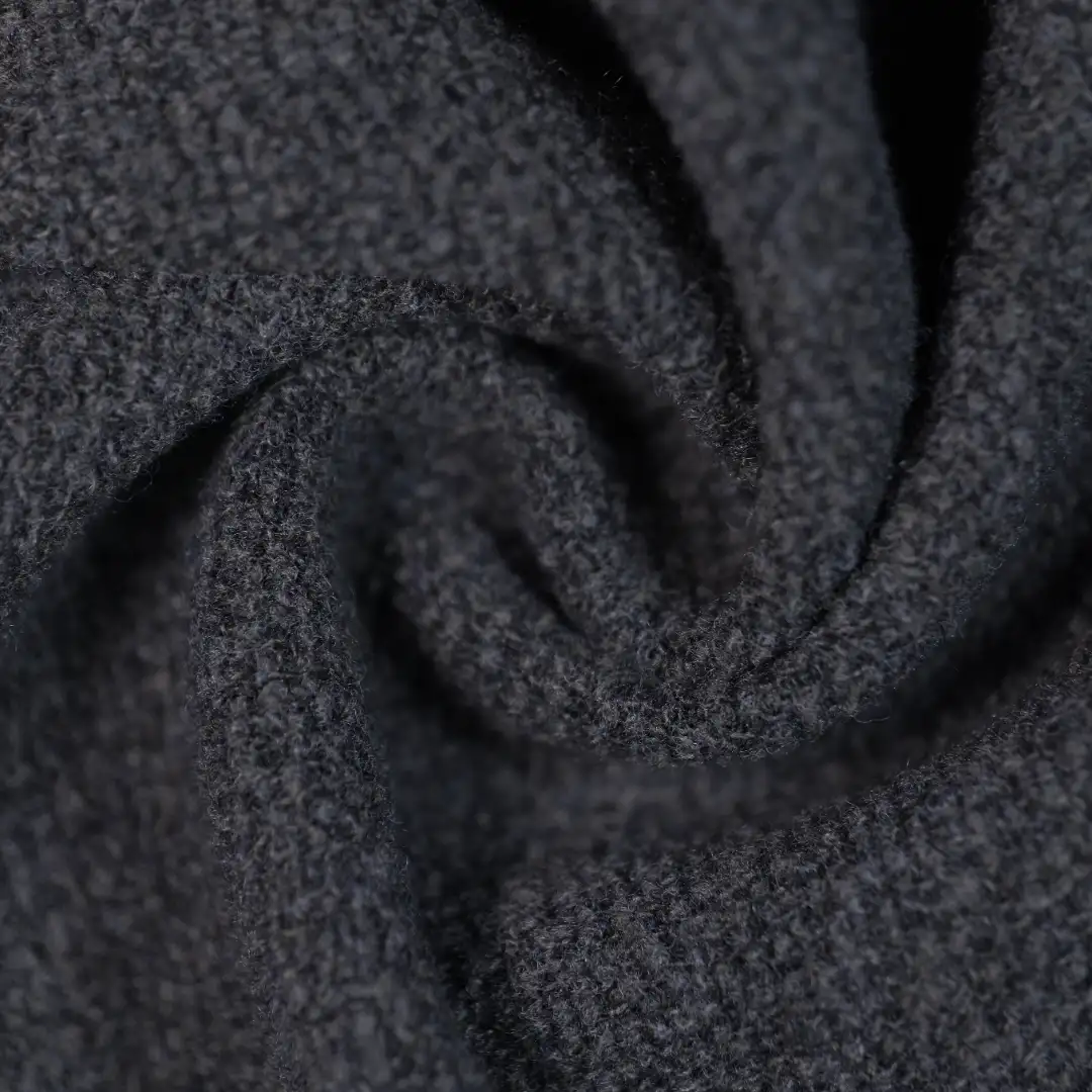 China Fabric for Overcoat Loop Pile Woolen Woolen PET Polyester Wool Rayon grey color buy from China wholesaler bulk order at wholesale price free worldwide shipping Alibaba
