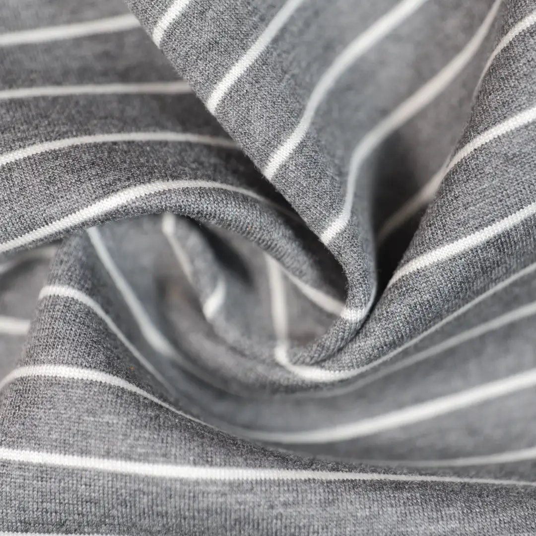 China Fabric for T-Shirt,Polo Shirt,Hoodie,Loungewear Yarn-dyed fabric Knit Fabric Rayon Polyester Spandex grey color buy from China wholesaler bulk order at wholesale price free worldwide shipping Alibaba