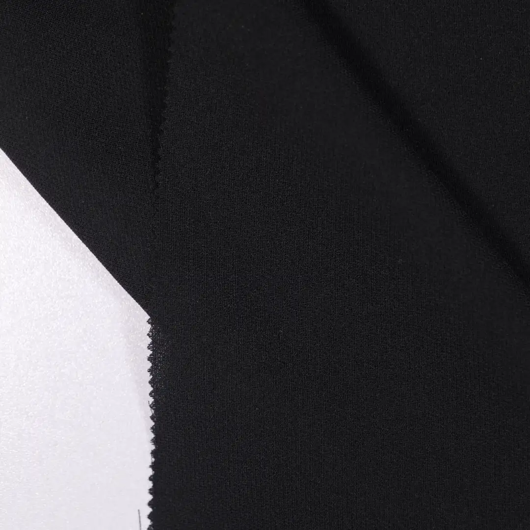 China Fabric for Skirt,Cropped V-Neck Shirt Poplin Synthetic Woven Fabric Polyester black color buy from China wholesaler bulk order at wholesale price free worldwide shipping Alibaba