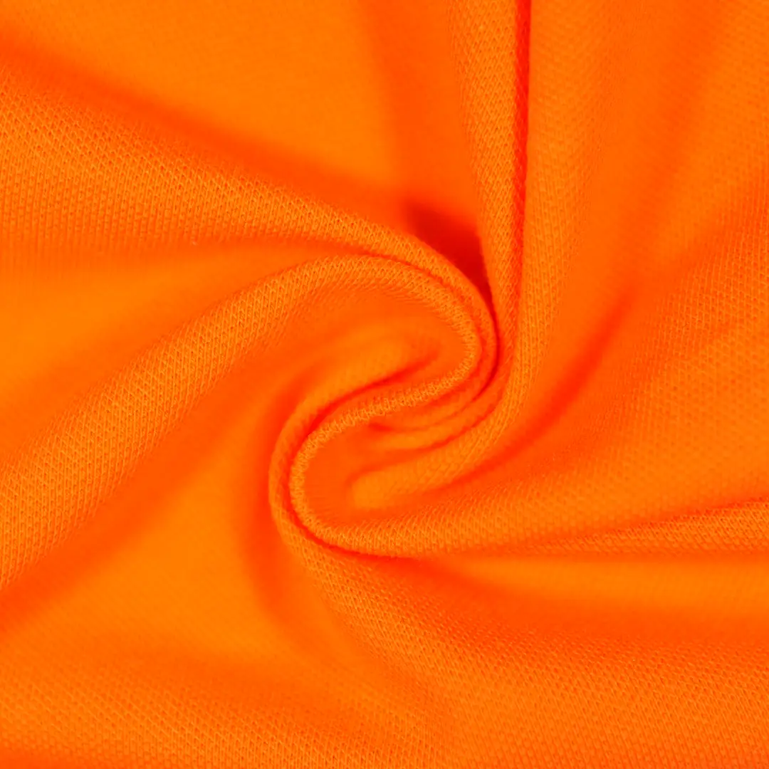 China Fabric for T-Shirt,Polo Shirt Pique Knit Fabric Cotton Spandex Orange-red color buy from China wholesaler bulk order at wholesale price free worldwide shipping Alibaba