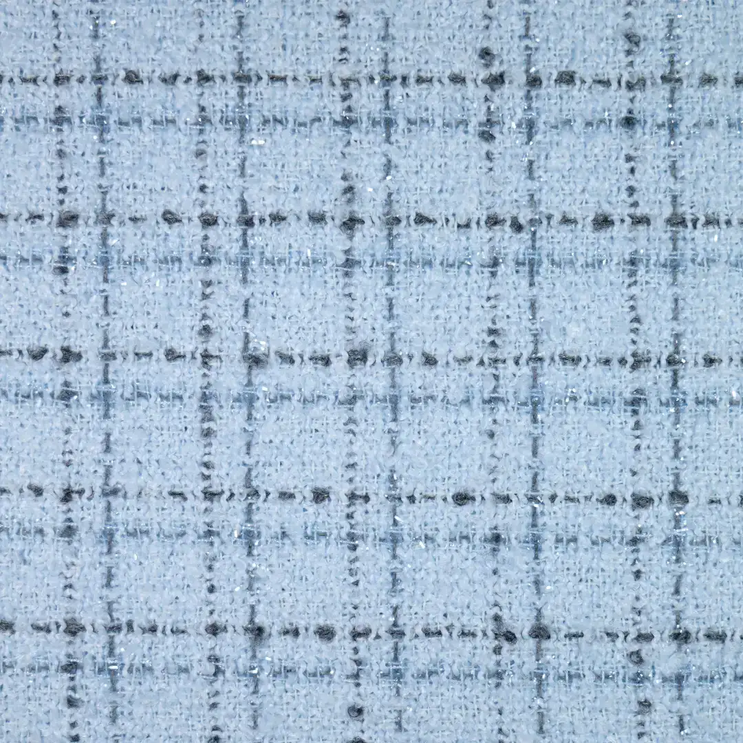 China Fabric for Jackets,Blazer,Overcoat,Suit Chanel-Style Fabric Woolen Polyester Wool Blue color buy from China wholesaler bulk order at wholesale price free worldwide shipping Alibaba