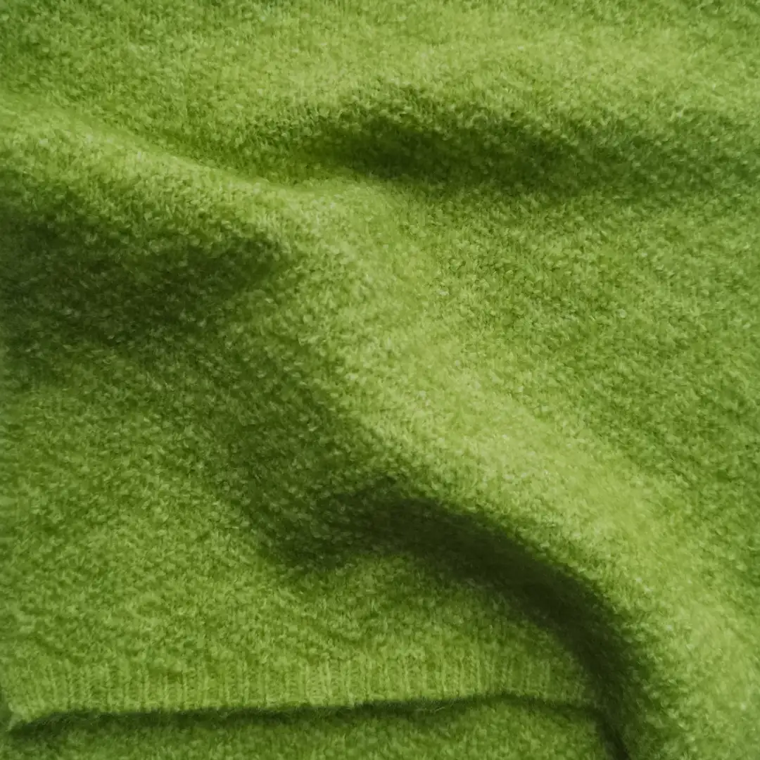 China Yarn for Ladies Vest (Sweater),Open Cardigan (Sweater),Knitted Jacket (Sweater),Round Neck Pullover (Sweater),Crew Neck Pullover (Sweater),Kids Crew-Neck Cardigan (Sweater) Mossy Yarn Fancy Yarn Recycled Polyester Acrylic Wool Spandex Green15-0326TCX color buy from China wholesaler bulk order at wholesale price free worldwide shipping Alibaba